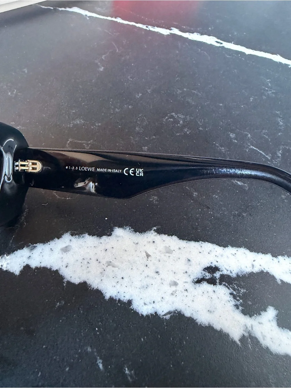 Loewe Black Rectangular Women's Sunglasses